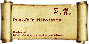 Puskár Nikoletta névjegykártya